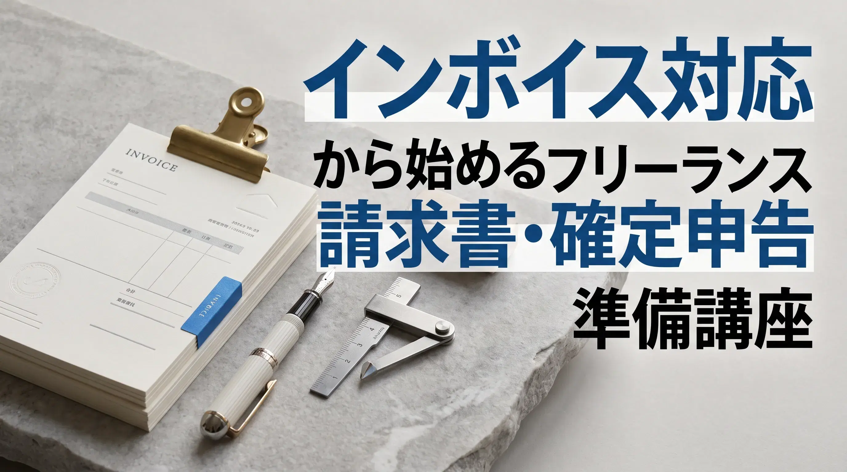 インボイス対応から始めるフリーランス請求書・確定申告準備講座