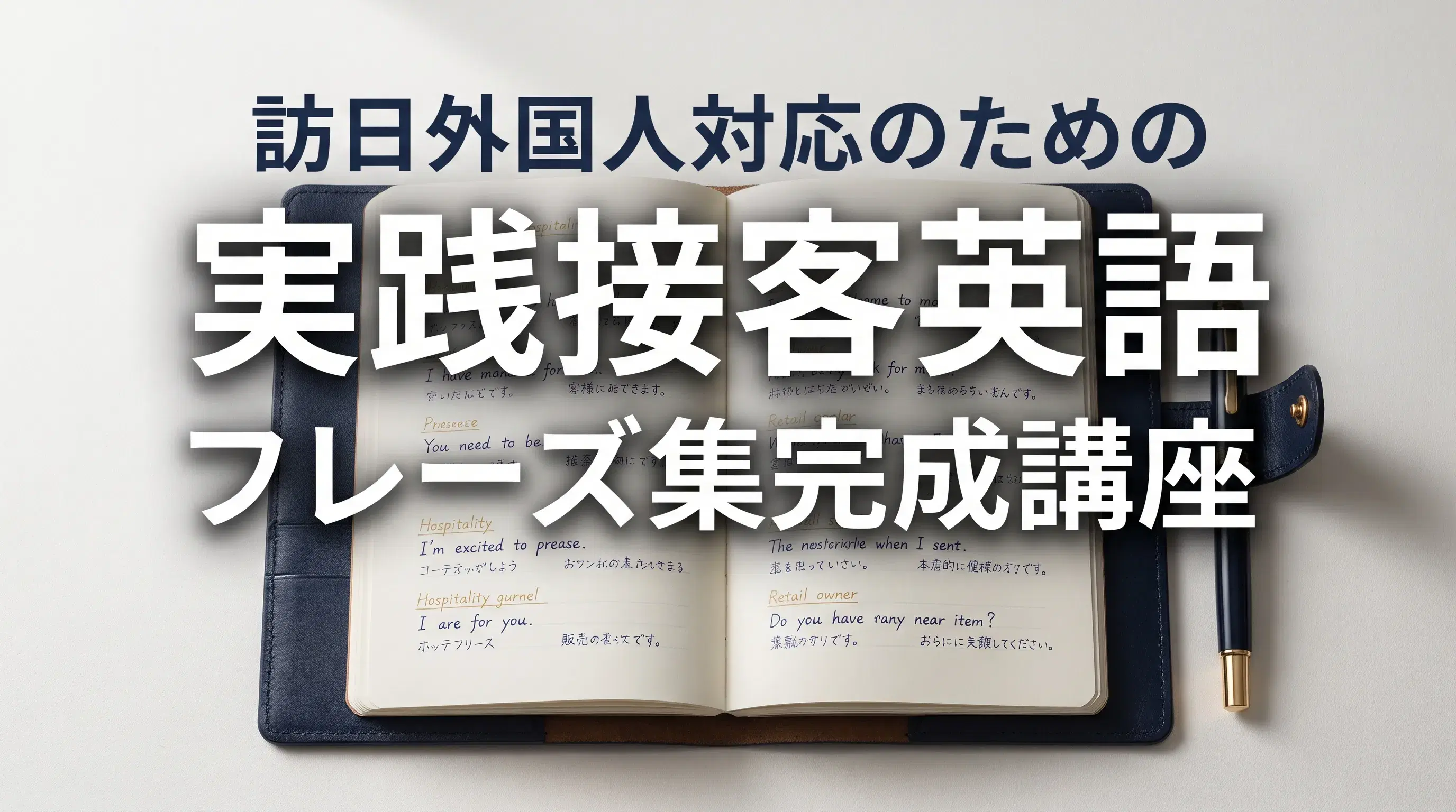 訪日外国人対応のための実践接客英語フレーズ集完成講座