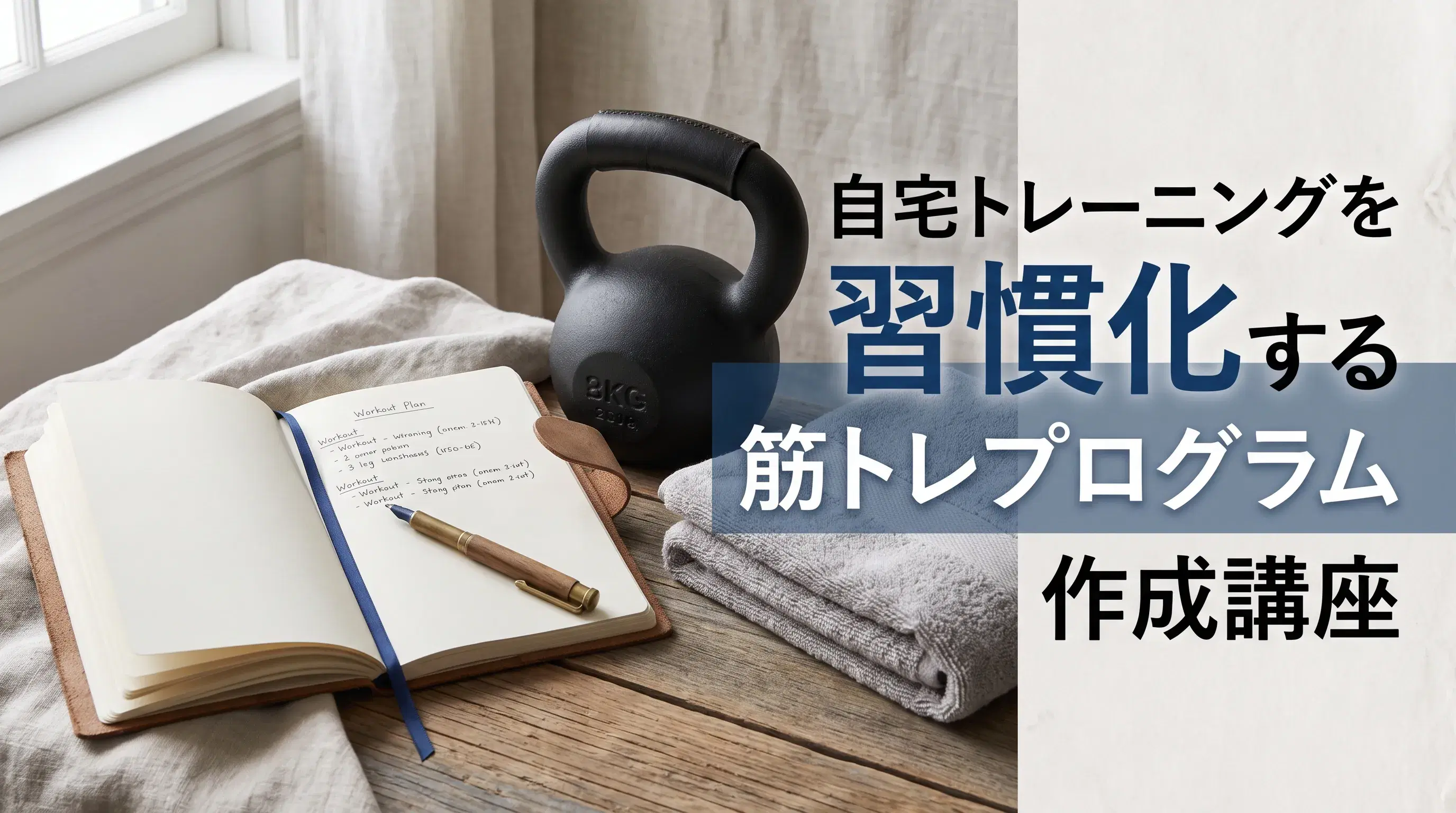 自宅トレーニングを習慣化する筋トレプログラム作成講座