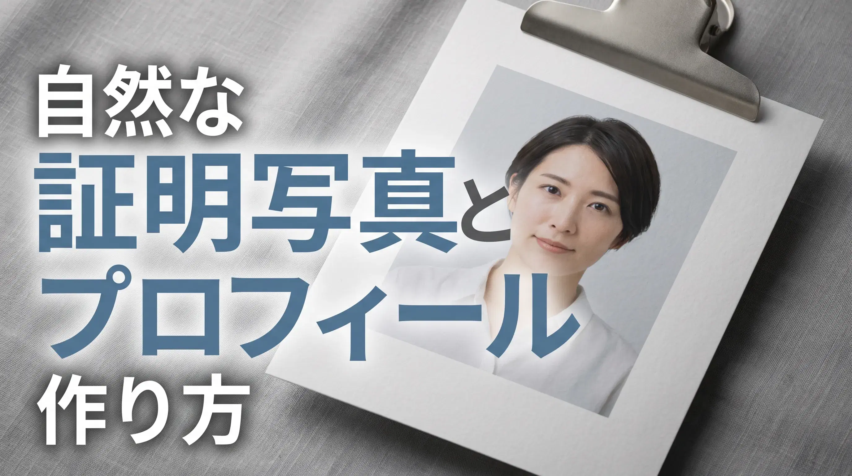 AIで自然に仕上げる証明写真とプロフィール写真の完成講座