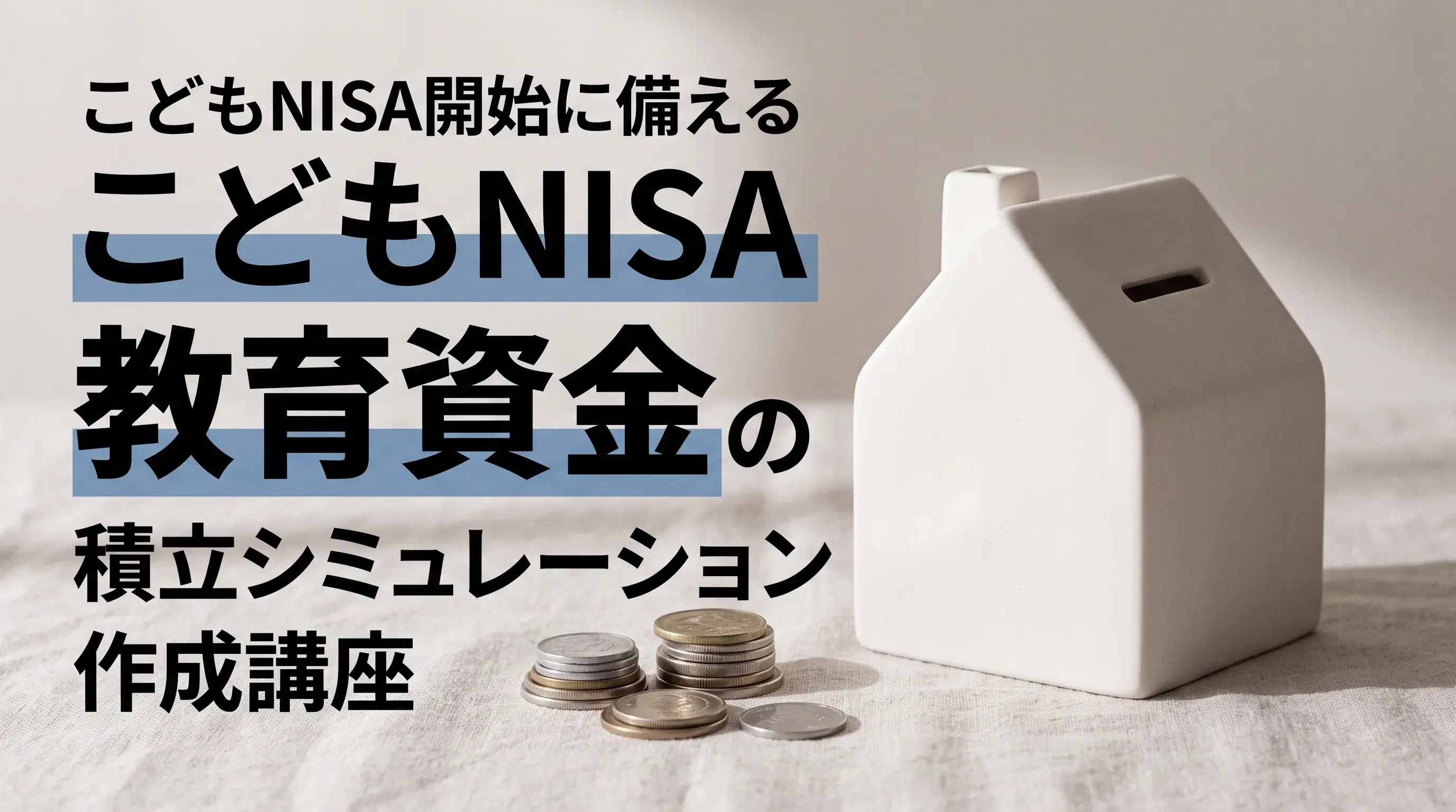 こどもNISA開始に備える教育資金の積立シミュレーション作成講座